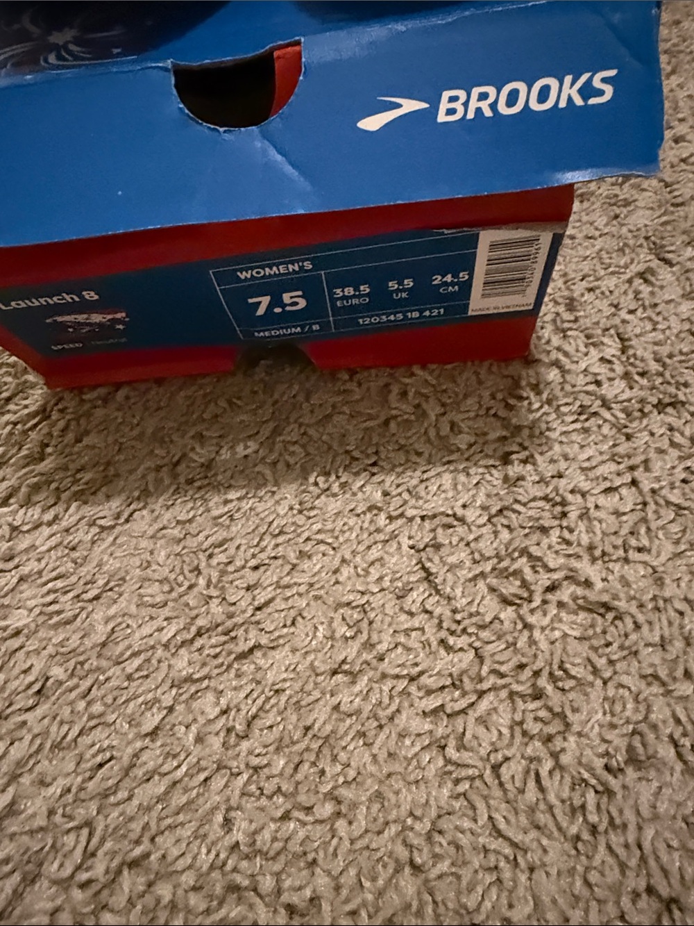 Brooks Kids' Sneakers in Navy, White & Red Star Print - Picture 2 of 5